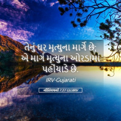 Picture 05 - નીતિવચનો 7:27 GUJIRV - તેનું ઘર મૃત્યુના - Bible Verse Picture