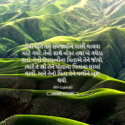 Picture 05 - ન્યાયાધીશો 19:3 GUJIRV - તેનો પતિ તેને - Bible Verse Picture