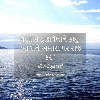 Picture 05 - ન્યાયાધીશો 9:12 GUJIRV - વૃક્ષોએ - Bible Verse Picture