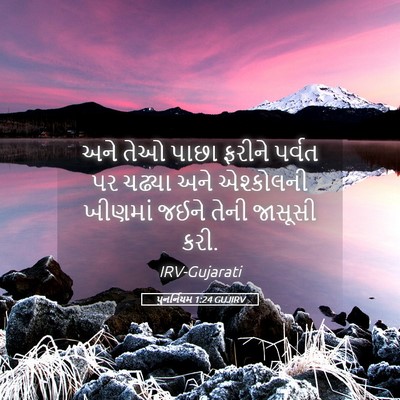 Picture 05 - પુનર્નિયમ 1:24 GUJIRV - અને તેઓ પાછા ફરીને - Bible Verse Picture