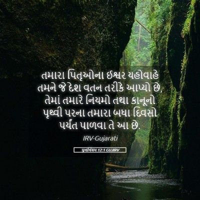 Picture 05 - પુનર્નિયમ 12:1 GUJIRV - તમારા પિતૃઓના - Bible Verse Picture