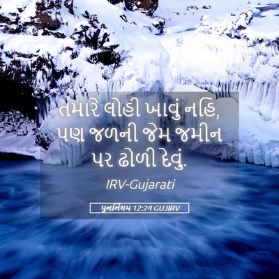 Picture 05 - પુનર્નિયમ 12:24 GUJIRV - તમારે લોહી ખાવું - Bible Verse Picture