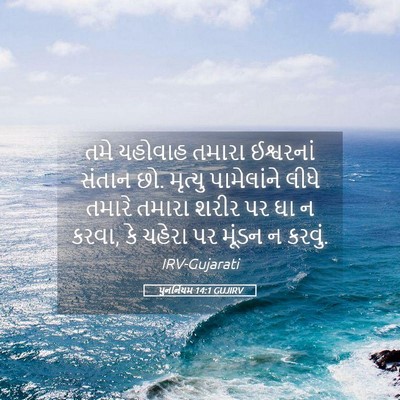 Picture 05 - પુનર્નિયમ 14:1 GUJIRV - તમે યહોવાહ તમારા - Bible Verse Picture