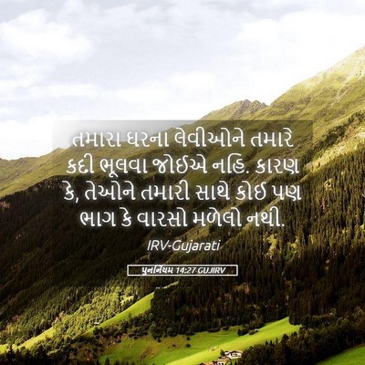 Picture 05 - પુનર્નિયમ 14:27 GUJIRV - તમારા ઘરના - Bible Verse Picture