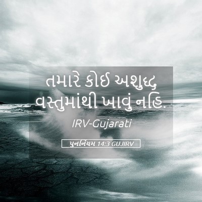 Picture 05 - પુનર્નિયમ 14:3 GUJIRV - તમારે કોઈ અશુદ્ધ - Bible Verse Picture