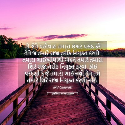 Picture 05 - પુનર્નિયમ 17:15 GUJIRV - તો જેને યહોવાહ - Bible Verse Picture