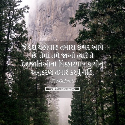 Picture 05 - પુનર્નિયમ 18:9 GUJIRV - જે દેશ યહોવાહ - Bible Verse Picture