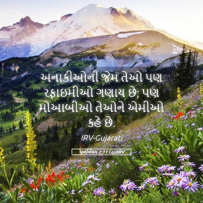 Picture 05 - પુનર્નિયમ 2:11 GUJIRV - અનાકીઓની જેમ તેઓ - Bible Verse Picture