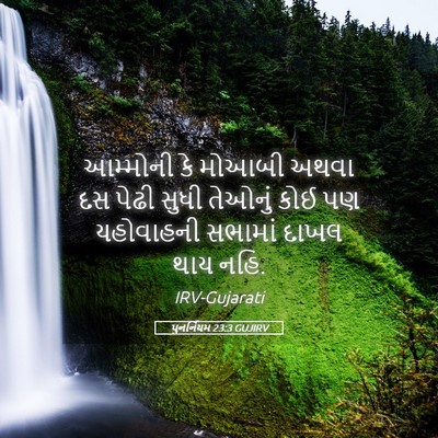 Picture 05 - પુનર્નિયમ 23:3 GUJIRV - આમ્મોની કે મોઆબી - Bible Verse Picture