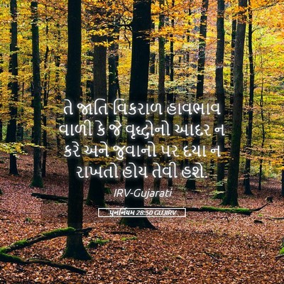 Picture 05 - પુનર્નિયમ 28:50 GUJIRV - તે જાતિ વિકરાળ - Bible Verse Picture