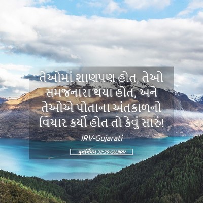 Picture 05 - પુનર્નિયમ 32:29 GUJIRV - તેઓમાં શાણપણ હોત, - Bible Verse Picture