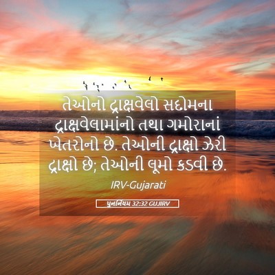 Picture 05 - પુનર્નિયમ 32:32 GUJIRV - તેઓનો દ્રાક્ષવેલો - Bible Verse Picture