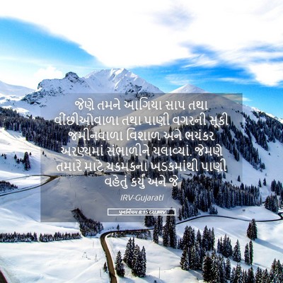 Picture 05 - પુનર્નિયમ 8:15 GUJIRV - જેણે તમને આગિયા - Bible Verse Picture