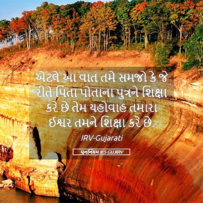 Picture 05 - પુનર્નિયમ 8:5 GUJIRV - એટલે આ વાત તમે સમજો - Bible Verse Picture
