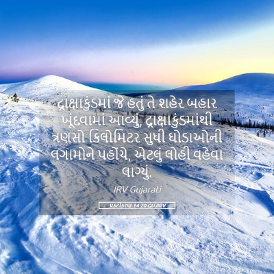 Picture 05 - પ્રકટીકરણ 14:20 GUJIRV - દ્રાક્ષાકુંડમાં - Bible Verse Picture