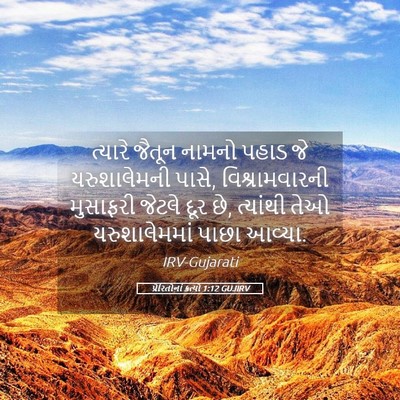 Picture 05 - પ્રેરિતોનાં ક્રત્યો 1:12 GUJIRV - ત્યારે જૈતૂન - Bible Verse Picture