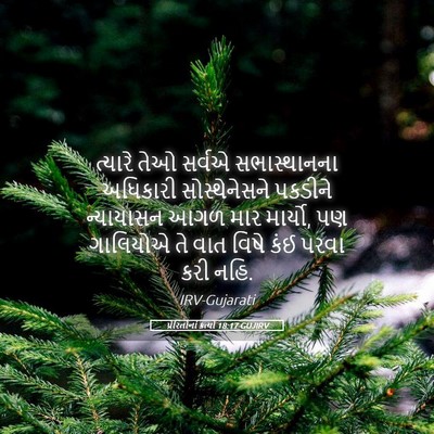 Picture 05 - પ્રેરિતોનાં ક્રત્યો 18:17 GUJIRV - ત્યારે તેઓ સર્વએ - Bible Verse Picture