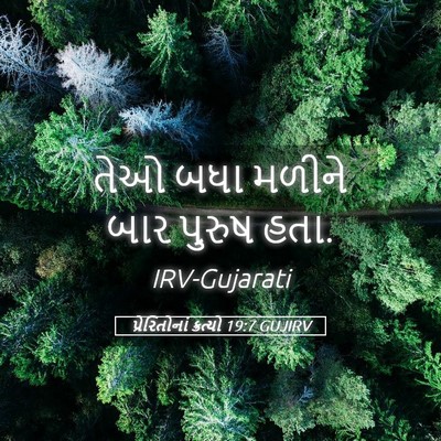 Picture 05 - પ્રેરિતોનાં ક્રત્યો 19:7 GUJIRV - તેઓ બધા મળીને બાર - Bible Verse Picture