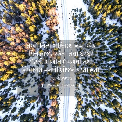 Picture 05 - પ્રેરિતોનાં ક્રત્યો 2:46 GUJIRV - તેઓ નિત્ય - Bible Verse Picture