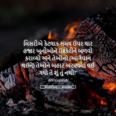Picture 05 - પ્રેરિતોનાં ક્રત્યો 21:38 GUJIRV - મિસરીએ કેટલાક સમય - Bible Verse Picture