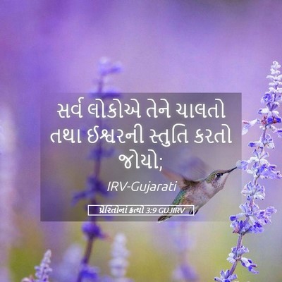 Picture 05 - પ્રેરિતોનાં ક્રત્યો 3:9 GUJIRV - સર્વ લોકોએ તેને - Bible Verse Picture
