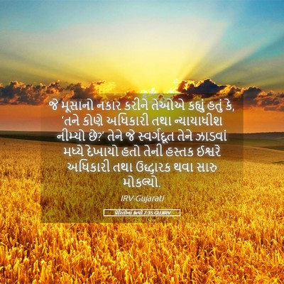 Picture 05 - પ્રેરિતોનાં ક્રત્યો 7:35 GUJIRV - જે મૂસાનો નકાર - Bible Verse Picture