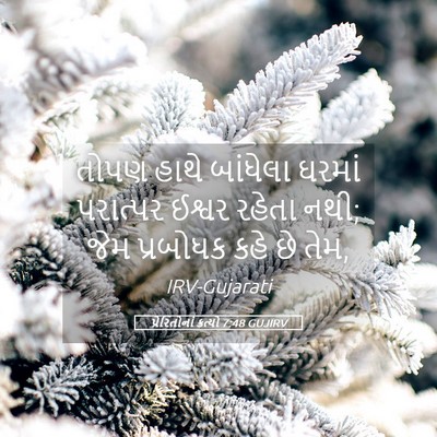 Picture 05 - પ્રેરિતોનાં ક્રત્યો 7:48 GUJIRV - તોપણ હાથે બાંધેલા - Bible Verse Picture