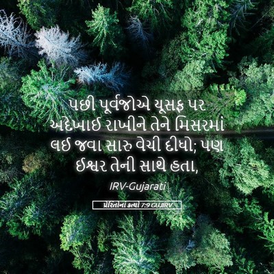 Picture 05 - પ્રેરિતોનાં ક્રત્યો 7:9 GUJIRV - પછી પૂર્વજોએ યૂસફ - Bible Verse Picture