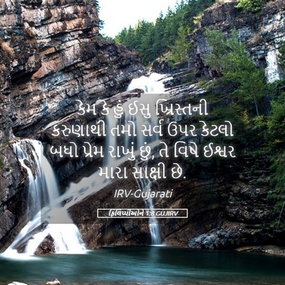Picture 05 - ફિલિપ્પીઓને 1:8 GUJIRV - કેમ કે હું ઈસુ - Bible Verse Picture