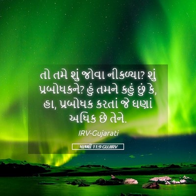 Picture 05 - માથ્થી 11:9 GUJIRV - તો તમે શું જોવા - Bible Verse Picture