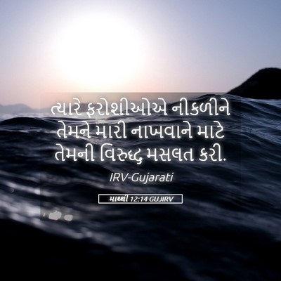 Picture 05 - માથ્થી 12:14 GUJIRV - ત્યારે ફરોશીઓએ - Bible Verse Picture