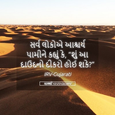 Picture 05 - માથ્થી 12:23 GUJIRV - સર્વ લોકોએ - Bible Verse Picture