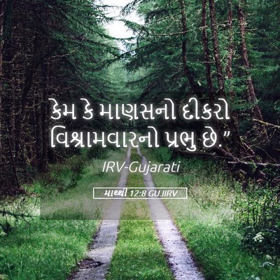 Picture 05 - માથ્થી 12:8 GUJIRV - કેમ કે માણસનો - Bible Verse Picture