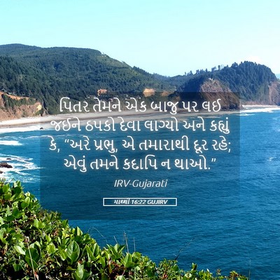 Picture 05 - માથ્થી 16:22 GUJIRV - પિતર તેમને એક બાજુ - Bible Verse Picture