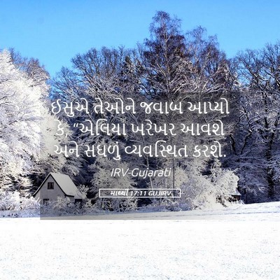 Picture 05 - માથ્થી 17:11 GUJIRV - ઈસુએ તેઓને જવાબ - Bible Verse Picture