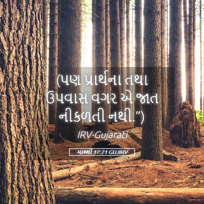 Picture 05 - માથ્થી 17:21 GUJIRV - (પણ પ્રાર્થના તથા - Bible Verse Picture