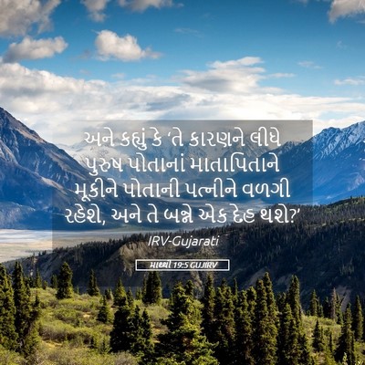 Picture 05 - માથ્થી 19:5 GUJIRV - અને કહ્યું કે ‘તે - Bible Verse Picture