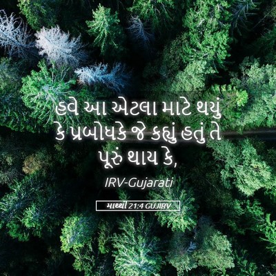 Picture 05 - માથ્થી 21:4 GUJIRV - હવે આ એટલા માટે - Bible Verse Picture