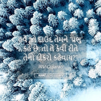Picture 05 - માથ્થી 22:45 GUJIRV - હવે જો દાઉદ તેમને - Bible Verse Picture