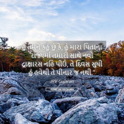 Picture 05 - માથ્થી 26:29 GUJIRV - હું તમને કહું છું - Bible Verse Picture