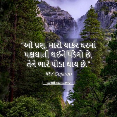 Picture 05 - માથ્થી 8:6 GUJIRV - “ઓ પ્રભુ, મારો ચાકર - Bible Verse Picture