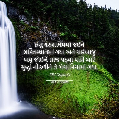 Picture 05 - માર્ક 11:11 GUJIRV - ઈસુ યરુશાલેમમાં - Bible Verse Picture