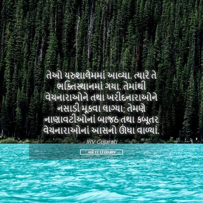 Picture 05 - માર્ક 11:15 GUJIRV - તેઓ યરુશાલેમમાં - Bible Verse Picture