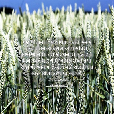 Picture 05 - માર્ક 13:9 GUJIRV - પણ પોતાના વિષે - Bible Verse Picture