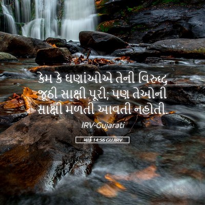 Picture 05 - માર્ક 14:56 GUJIRV - કેમ કે ઘણાંઓએ તેની - Bible Verse Picture