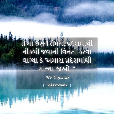 Picture 05 - માર્ક 5:17 GUJIRV - તેઓ ઈસુને તેમના - Bible Verse Picture