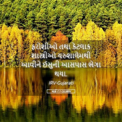 Picture 05 - માર્ક 7:1 GUJIRV - ફરોશીઓ તથા કેટલાક - Bible Verse Picture