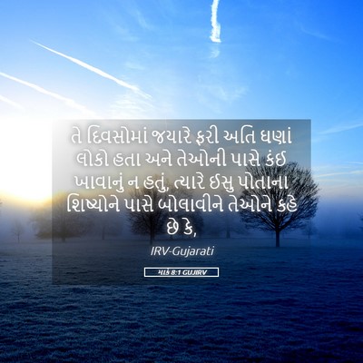 Picture 05 - માર્ક 8:1 GUJIRV - તે દિવસોમાં જયારે - Bible Verse Picture