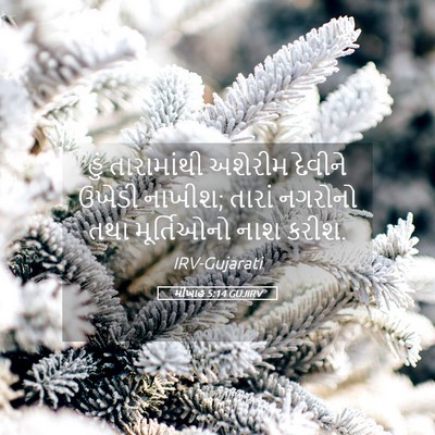 Picture 05 - મીખાહ 5:14 GUJIRV - હું તારામાંથી - Bible Verse Picture