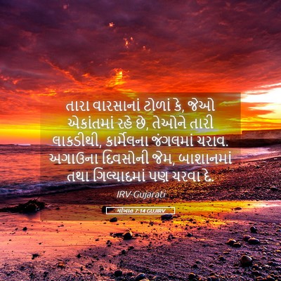 Picture 05 - મીખાહ 7:14 GUJIRV - તારા વારસાનાં - Bible Verse Picture
